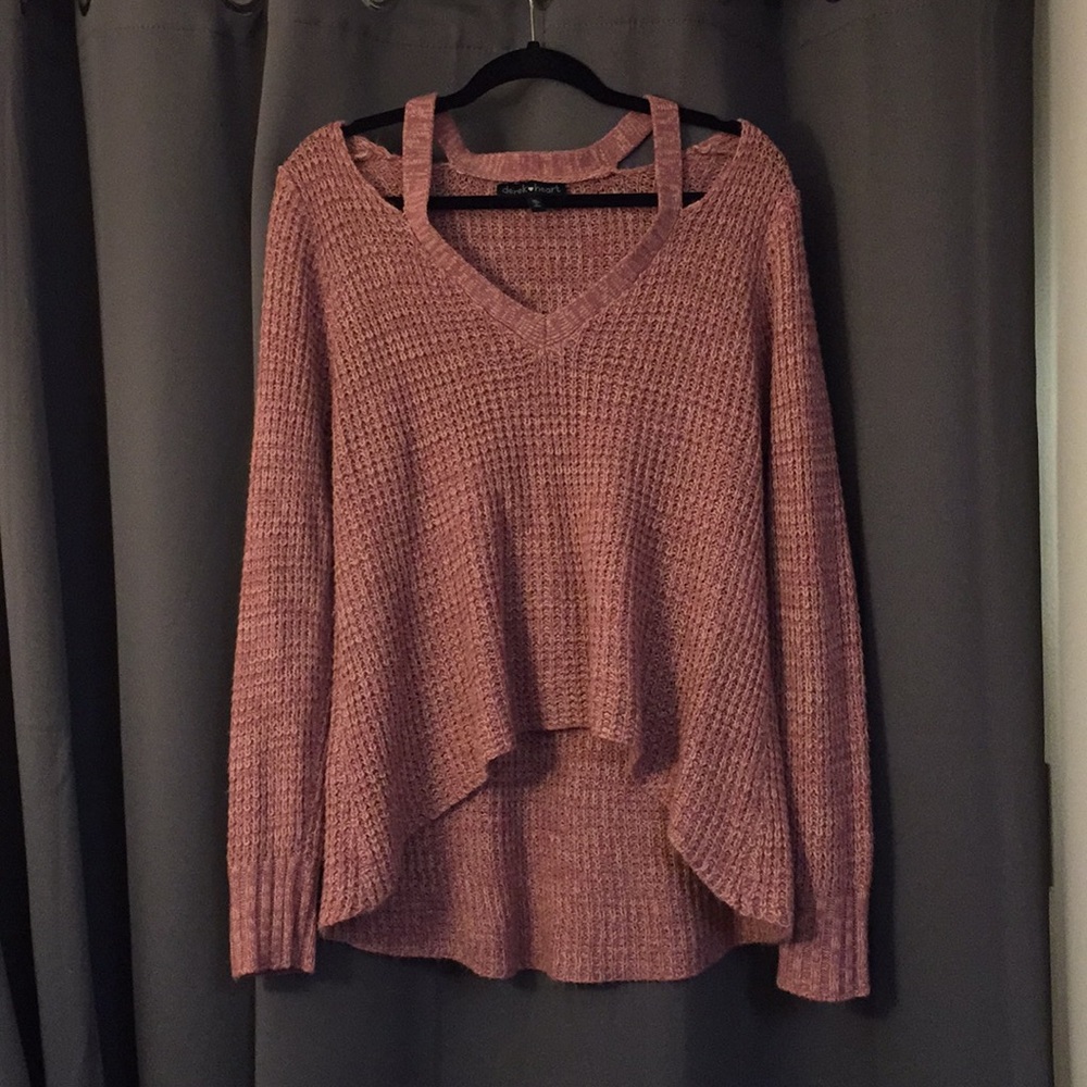•Pink Sweater with cutouts!•